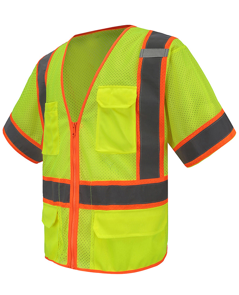 Class 3, Orange Pipping Reflective Safety Vest – 360USA