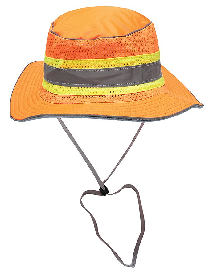 Premium Standard Brim Orange Reflective Safari Hat – 360USA