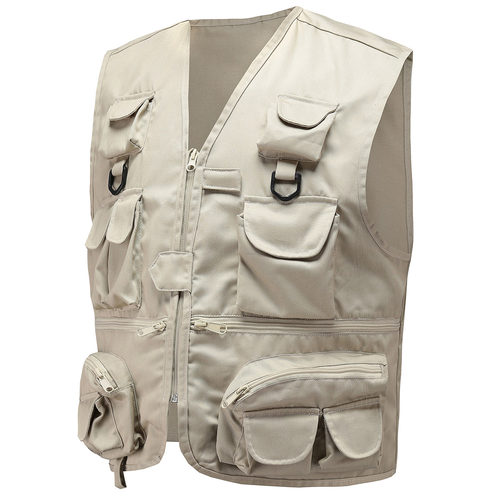 Rizanee Sportsman Outdoor 25 Pockets Fly Fishing Vest Mesh Quick